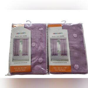 Purple curtains 40×63"